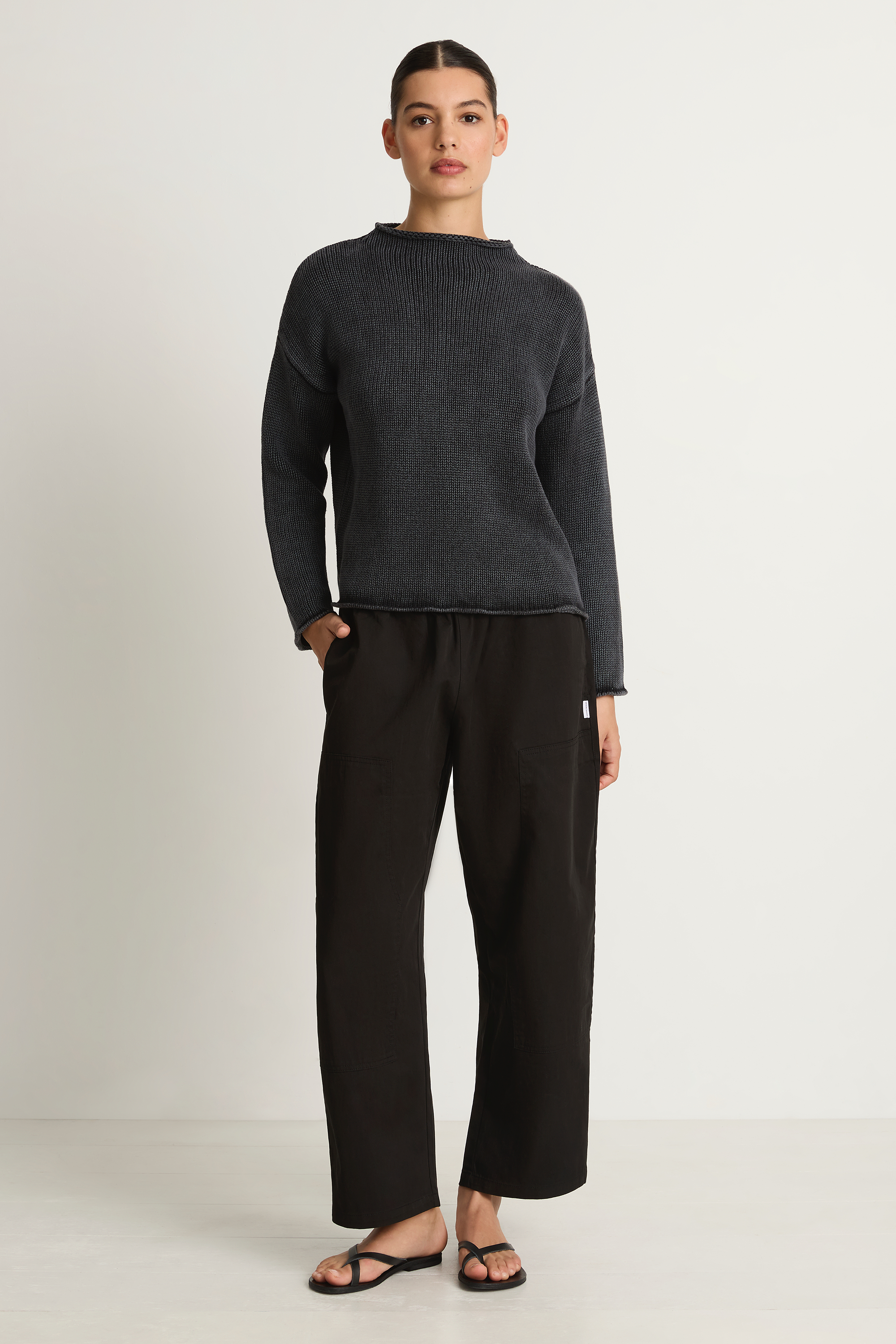 Demylee Lamis Cotton Sweater - Black