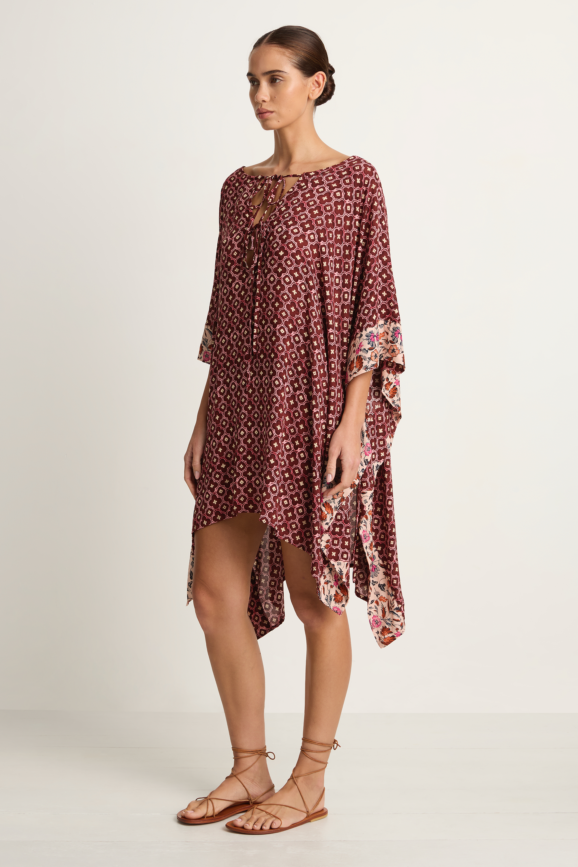 Natalie Martin Paulina Mini Caftan - Mosaic Spice