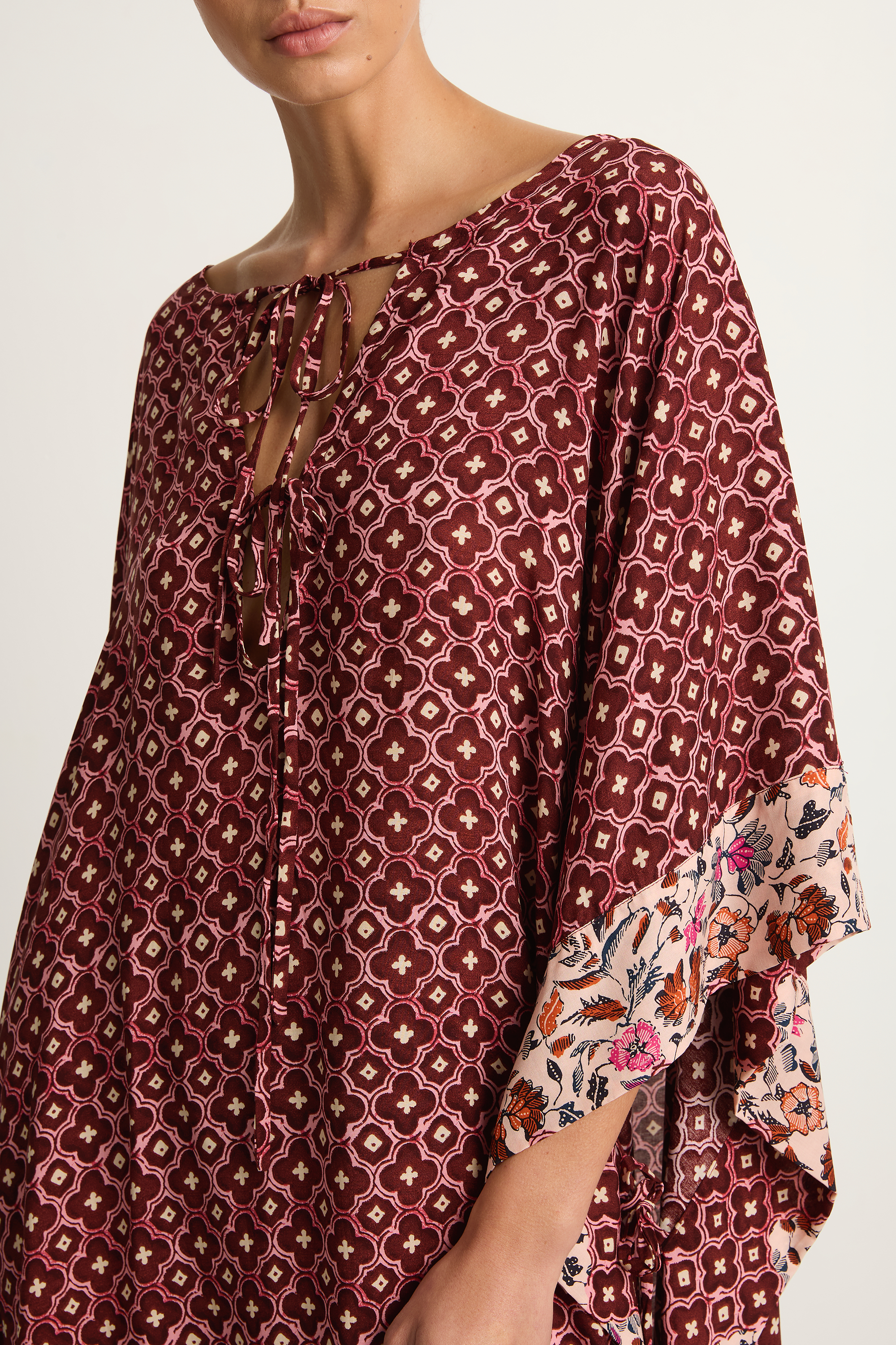 Natalie Martin Paulina Mini Caftan - Mosaic Spice