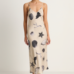 Silk Laundry 90s Slip Dress - Seashells