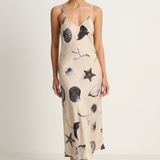 Silk Laundry 90s Slip Dress - Seashells