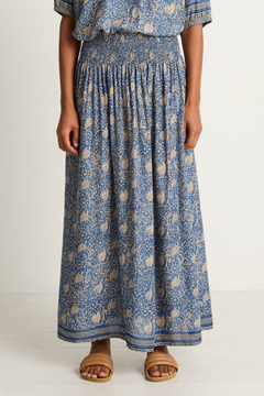 Natalie Martin Bella Skirt - Water Lily Blue