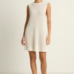 Peony Pointelle Shift Mini Dress - Seashell