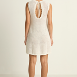 Peony Pointelle Shift Mini Dress - Seashell
