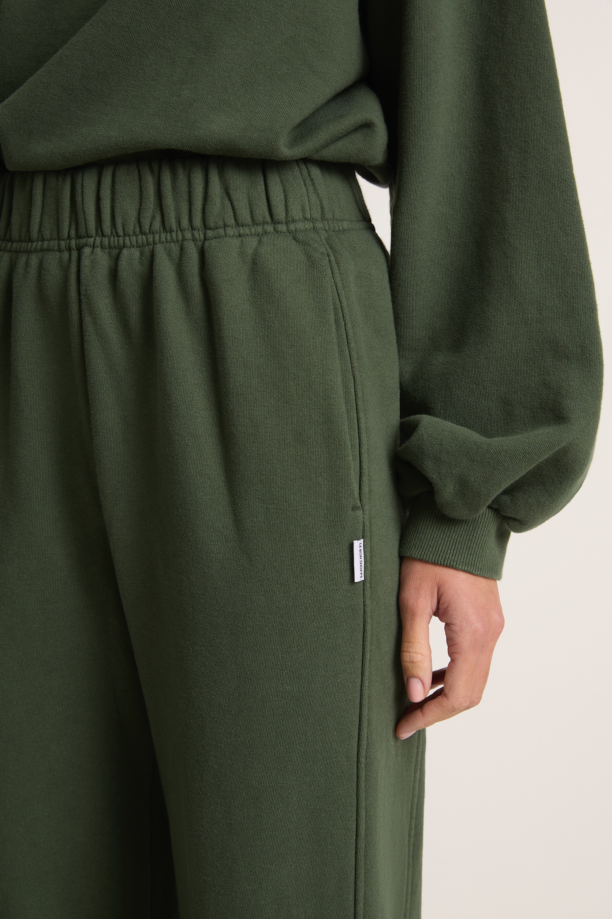 Le Bon Shoppe French Terry Core Sweatshirt & Balloon Pants - Cedar Green
