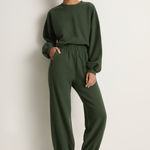 Le Bon Shoppe French Terry Core Sweatshirt & Balloon Pants - Cedar Green