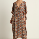 Natalie Martin Paulina Caftan - Vintage Flowers Slate