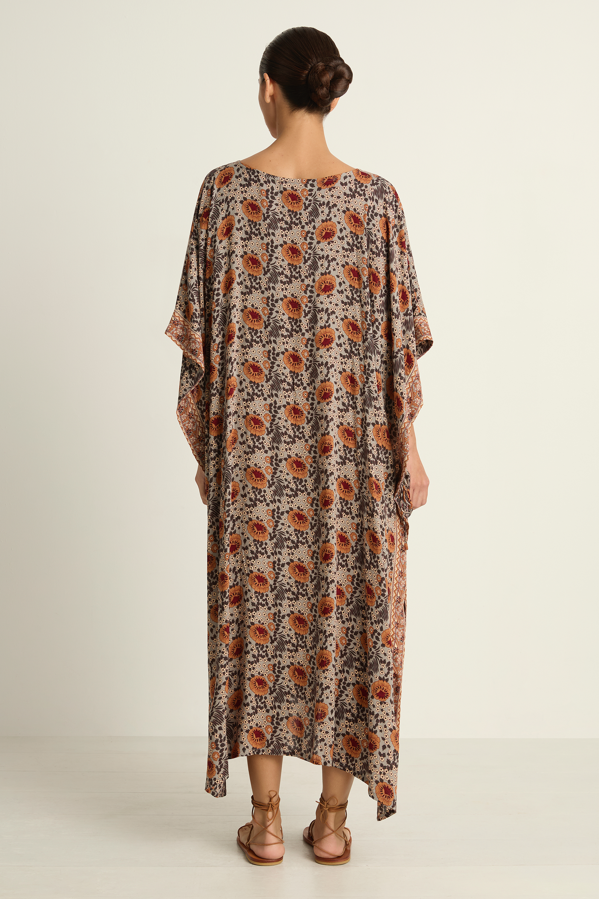 Natalie Martin Paulina Caftan - Vintage Flowers Slate