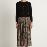 Pas De Calais Romantic Travel Skirt- Charcoal