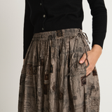Pas De Calais Romantic Travel Skirt- Charcoal