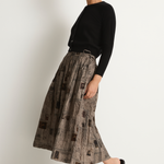 Pas De Calais Romantic Travel Skirt- Charcoal