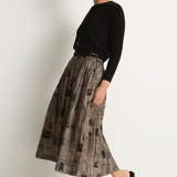 Pas De Calais Romantic Travel Skirt- Charcoal