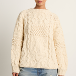 Shaina Mote Patchwork Crewneck - Natural