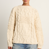 Shaina Mote Patchwork Crewneck - Natural