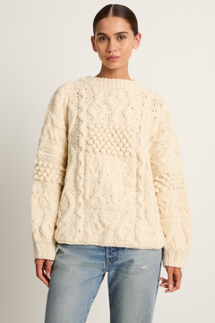 Shaina Mote Patchwork Crewneck - Natural