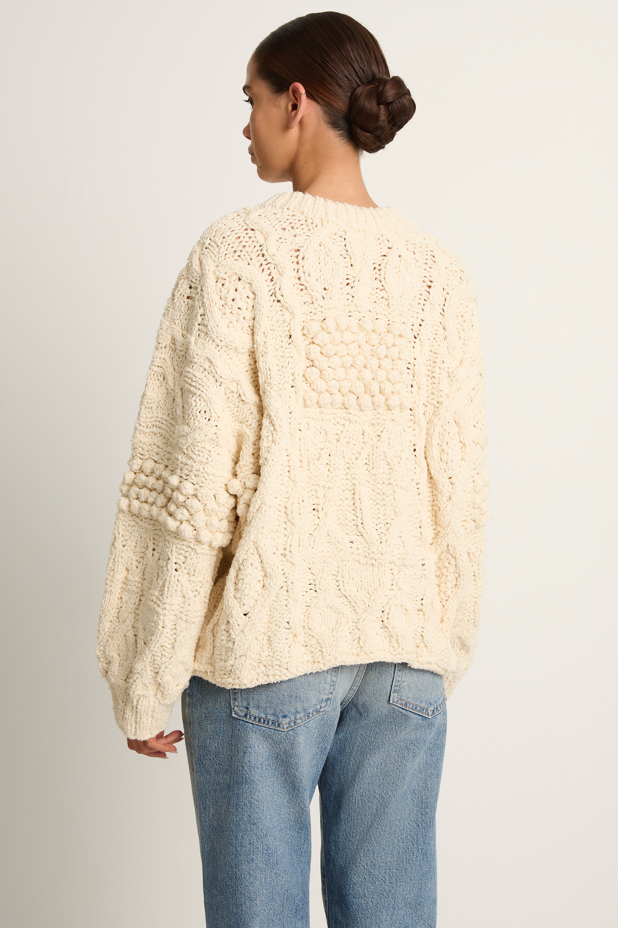 Shaina Mote Patchwork Crewneck - Natural