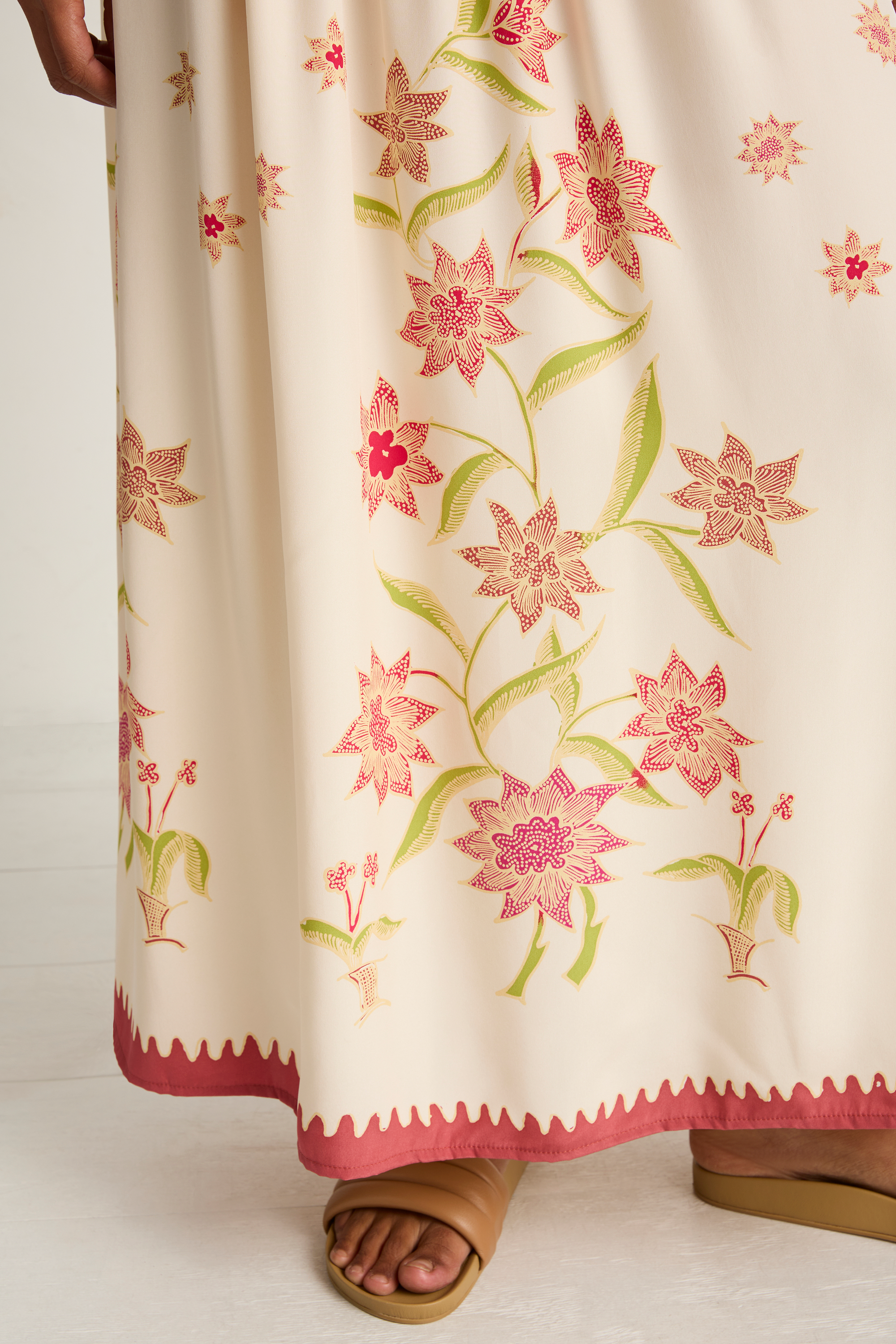 Natalie Martin Silk Bella Skirt - Starflower Cream