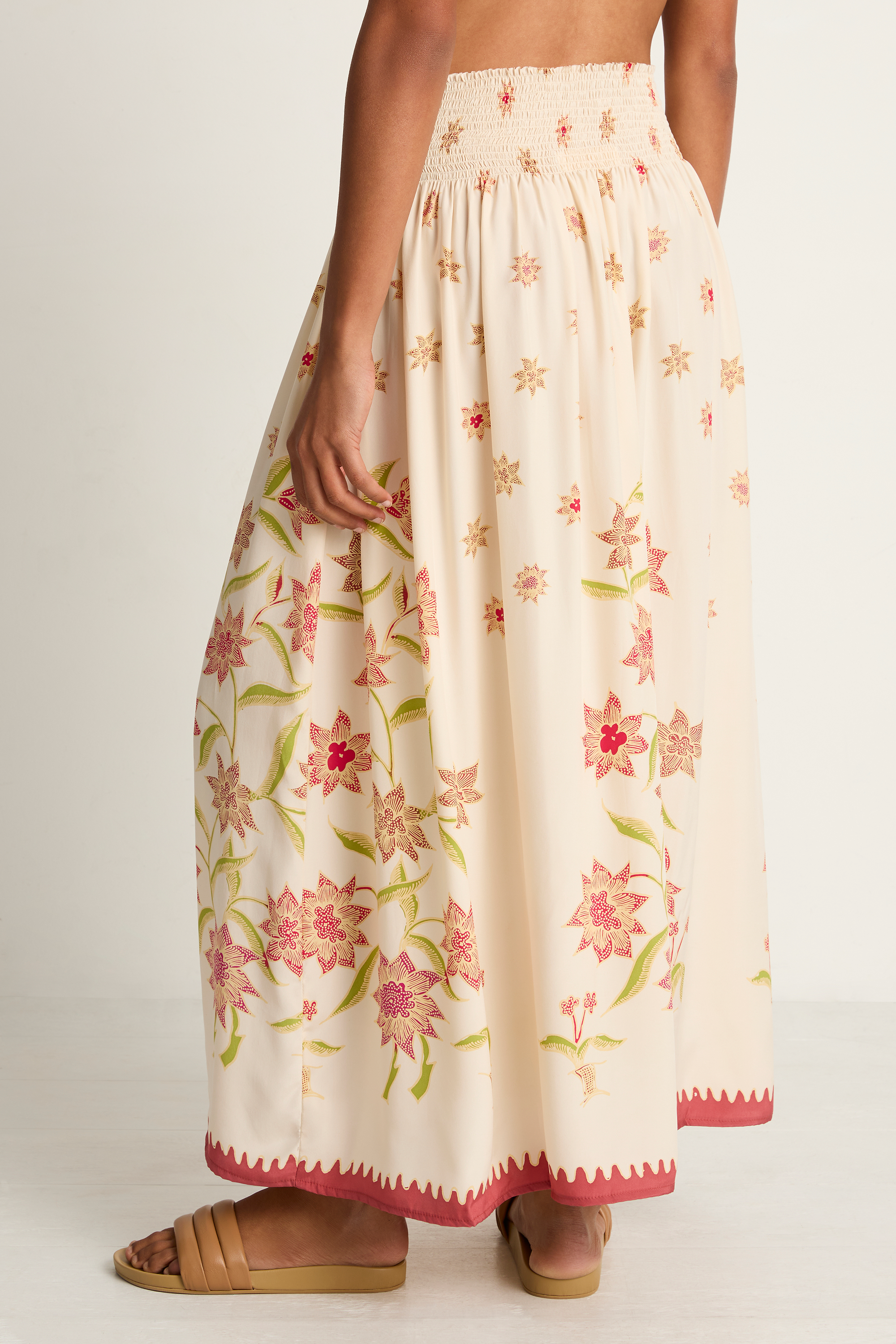 Natalie Martin Silk Bella Skirt - Starflower Cream