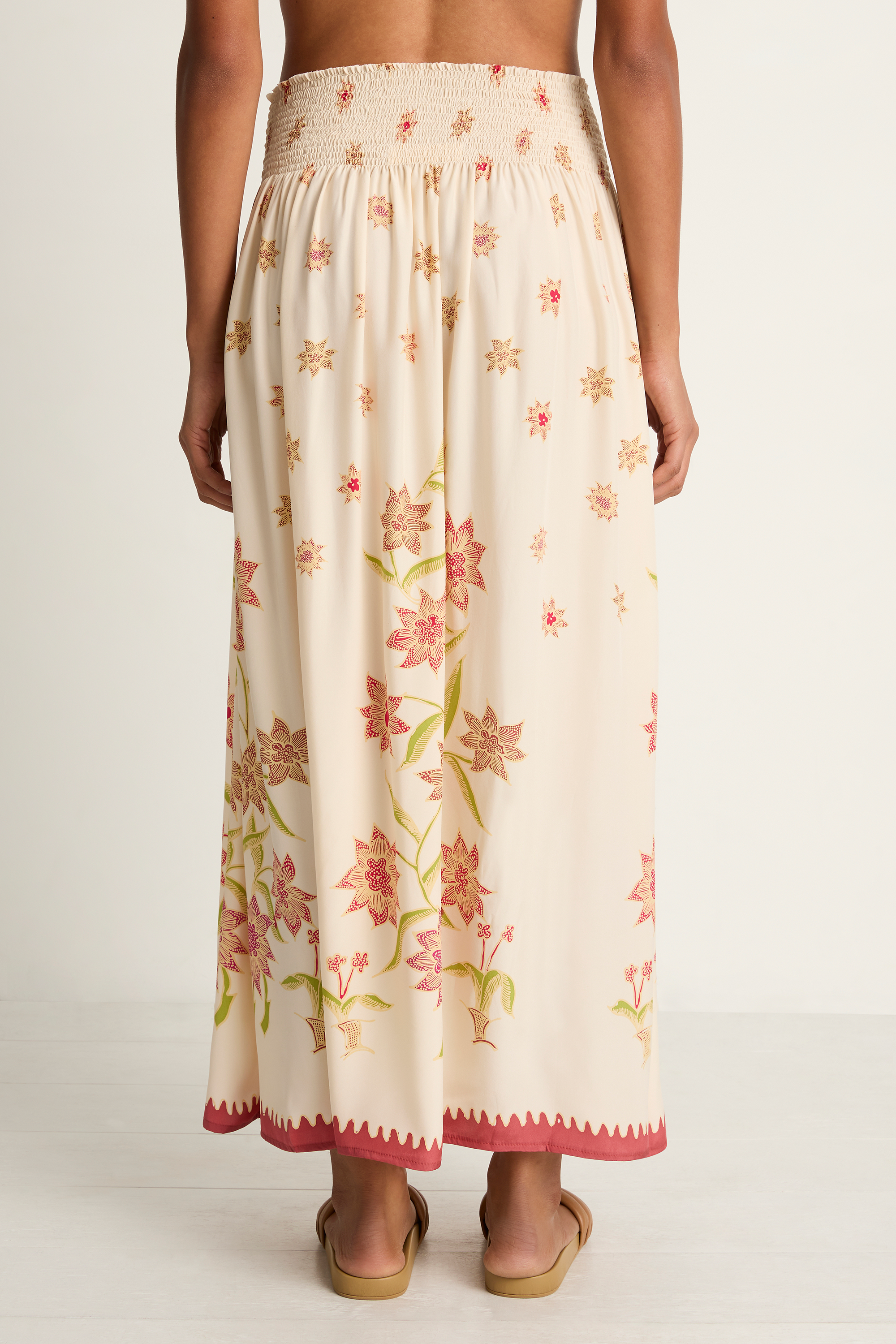 Natalie Martin Silk Bella Skirt - Starflower Cream