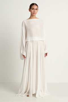 BONDI BORN Cremona Kimono Top Maxi Skirt - White