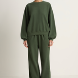 Le Bon Shoppe French Terry Core Sweatshirt & Balloon Pants - Cedar Green