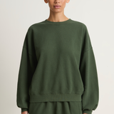 Le Bon Shoppe French Terry Core Sweatshirt & Balloon Pants - Cedar Green