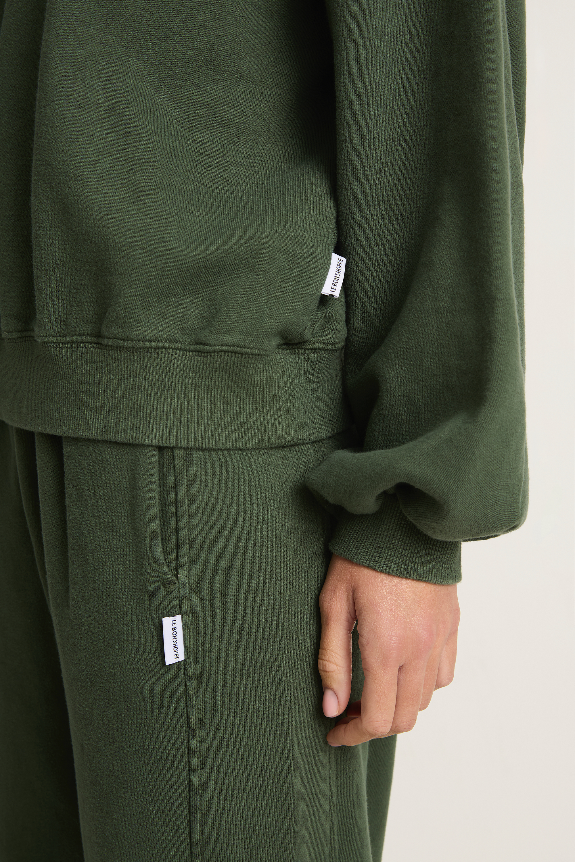 Le Bon Shoppe French Terry Core Sweatshirt & Balloon Pants - Cedar Green