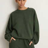 Le Bon Shoppe French Terry Core Sweatshirt & Balloon Pants - Cedar Green