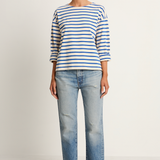 Le Bon Shoppe Sailor Top - Blue Stripe On Cream