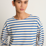 Le Bon Shoppe Sailor Top - Blue Stripe On Cream