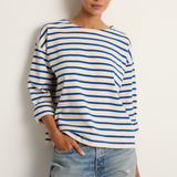 Le Bon Shoppe Sailor Top - Blue Stripe On Cream