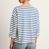 Le Bon Shoppe Sailor Top - Blue Stripe On Cream