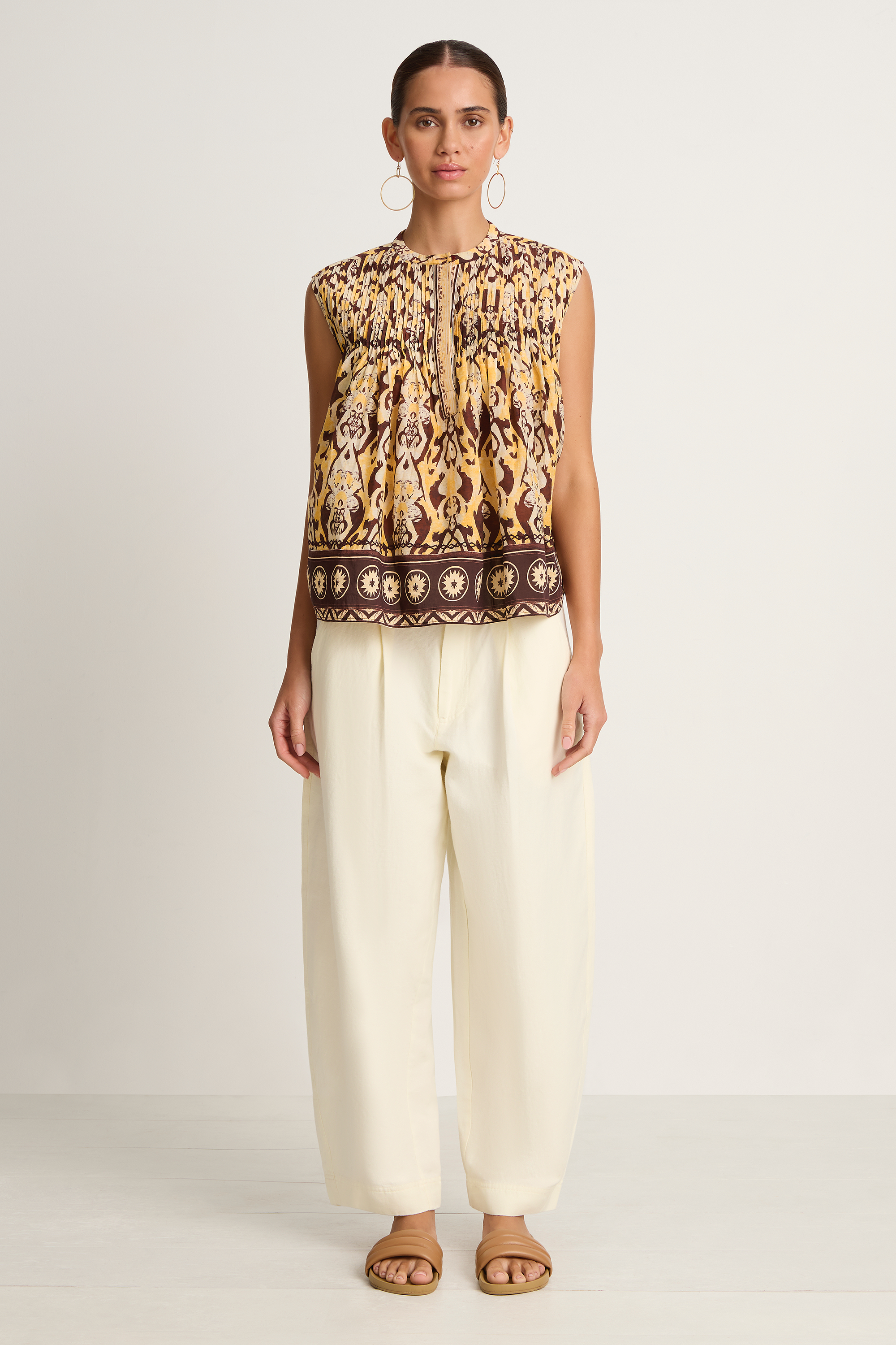 Maria Cher Delancey Emily Sleeveless Top - Yellow Vibes