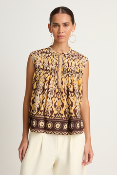 Maria Cher Delancey Emily Sleeveless Top - Yellow Vibes