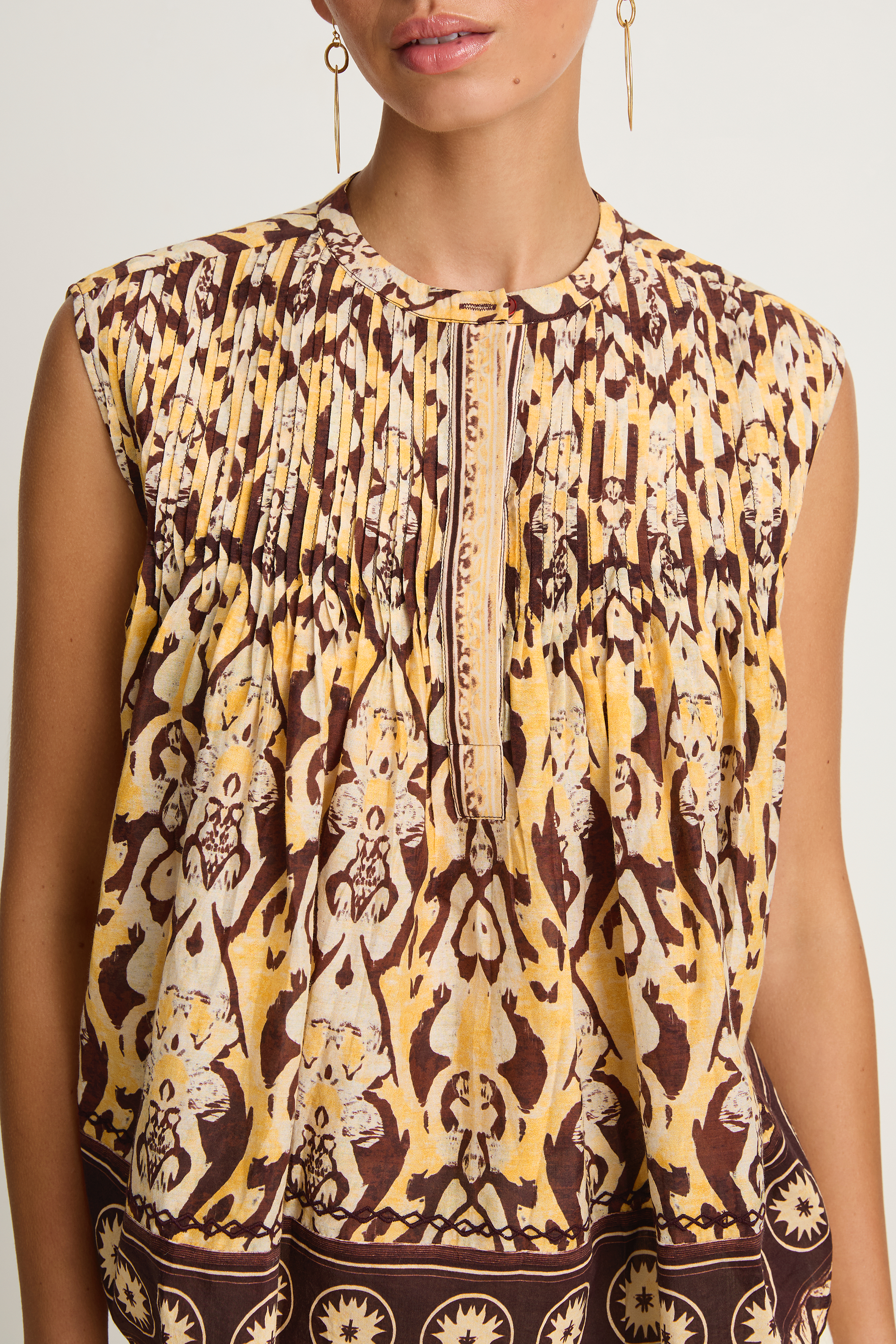 Maria Cher Delancey Emily Sleeveless Top - Yellow Vibes