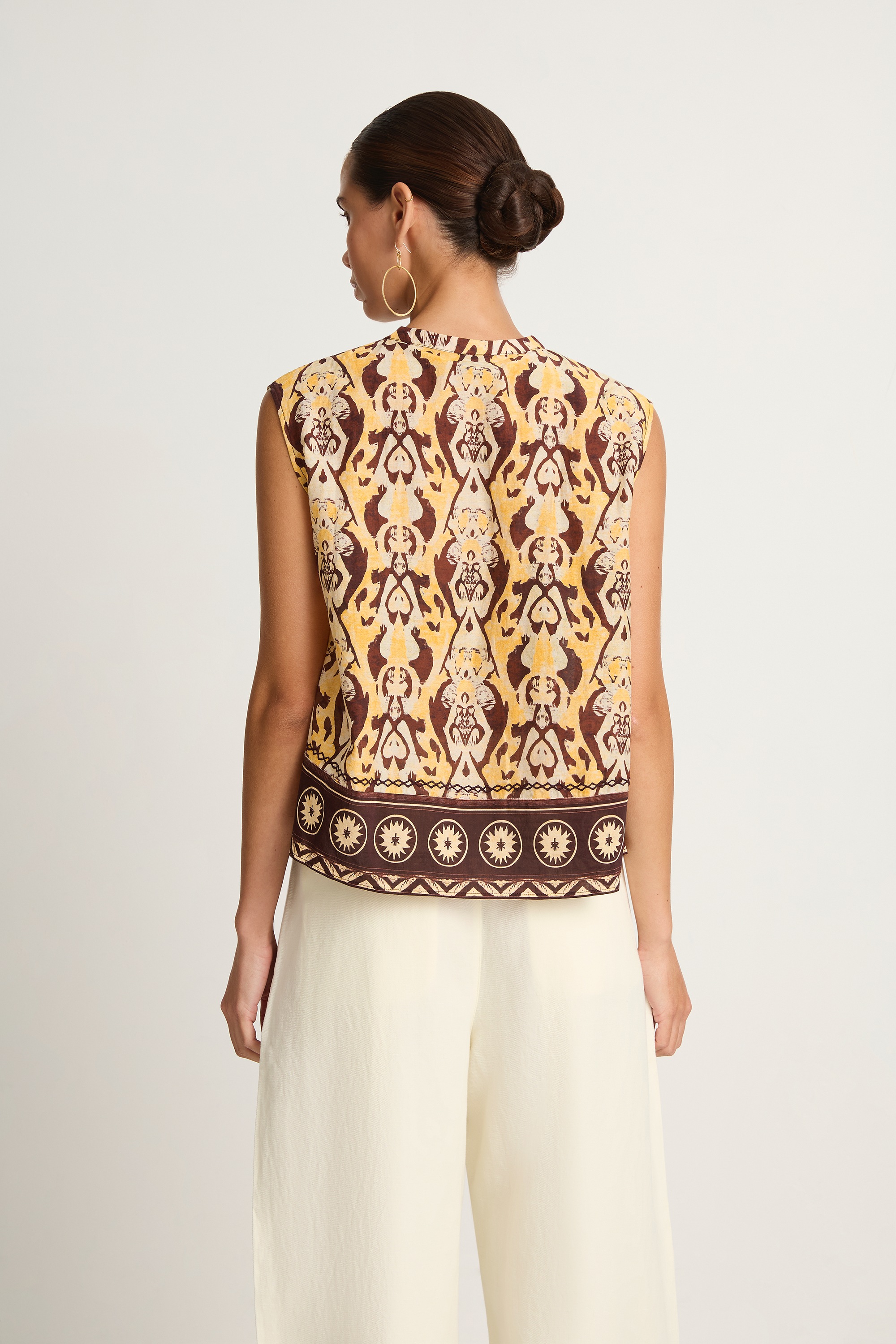 Maria Cher Delancey Emily Sleeveless Top - Yellow Vibes