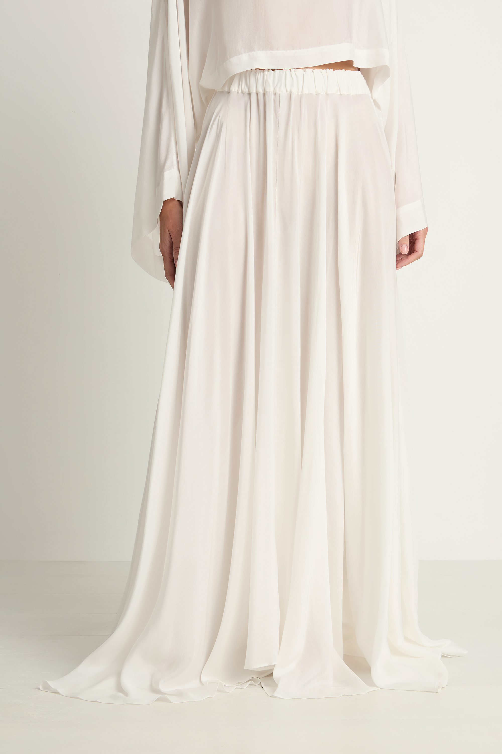 BONDI BORN Cremona Kimono Top Maxi Skirt - White