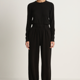 Le Bon Shoppe Pointelle Fundamental Tee & Balloon Pants - Black