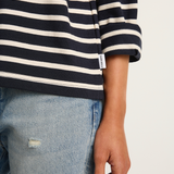 Le Bon Shoppe Sailor Top - White Stripe On Navy