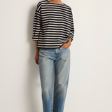 Le Bon Shoppe Sailor Top - White Stripe On Navy