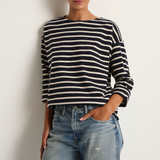 Le Bon Shoppe Sailor Top - White Stripe On Navy