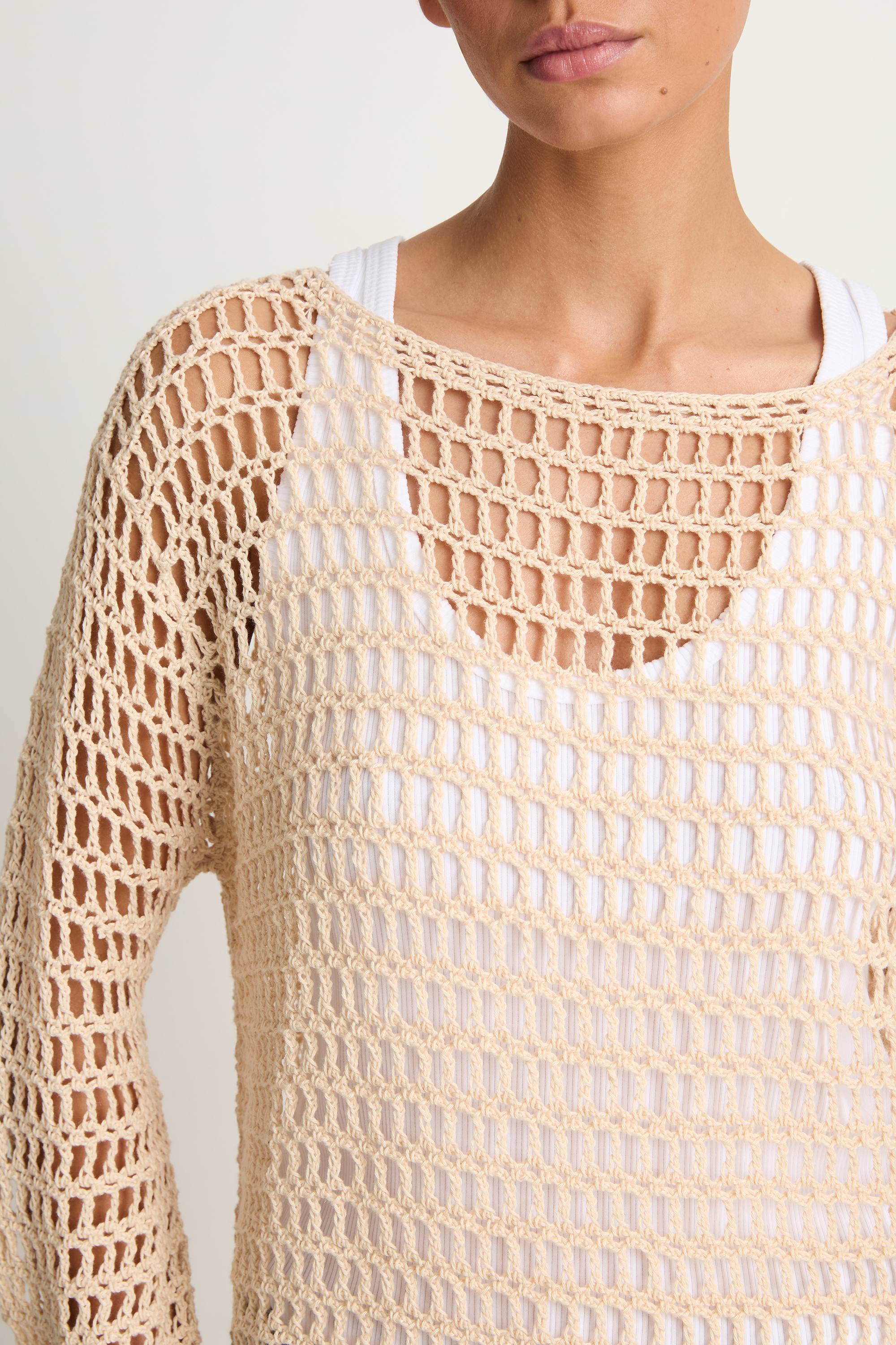 ACACIA Maple Crochet Shirt - Vanilla