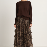 Maria Cher Lincoln Heather Midi Skirt - Brown