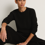 Le Bon Shoppe Pointelle Fundamental Tee & Balloon Pants - Black