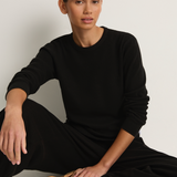 Le Bon Shoppe Pointelle Fundamental Tee & Balloon Pants - Black