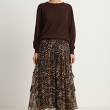 Maria Cher Lincoln Heather Midi Skirt - Brown