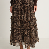 Maria Cher Lincoln Heather Midi Skirt - Brown