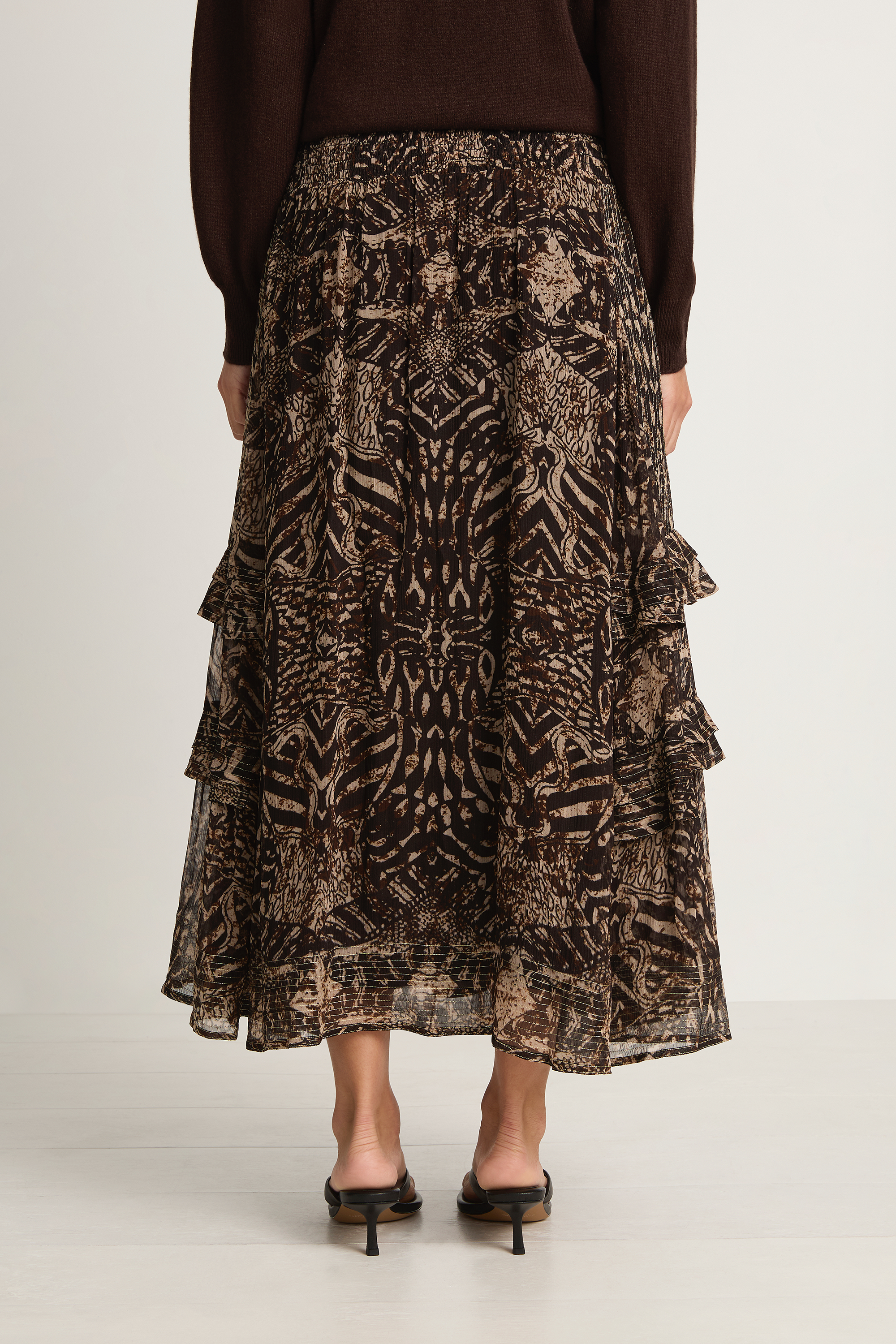 Maria Cher Lincoln Heather Midi Skirt - Brown