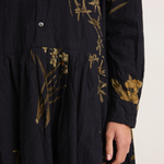 Pas De Calais Japonism Flower Print Dress - Navy