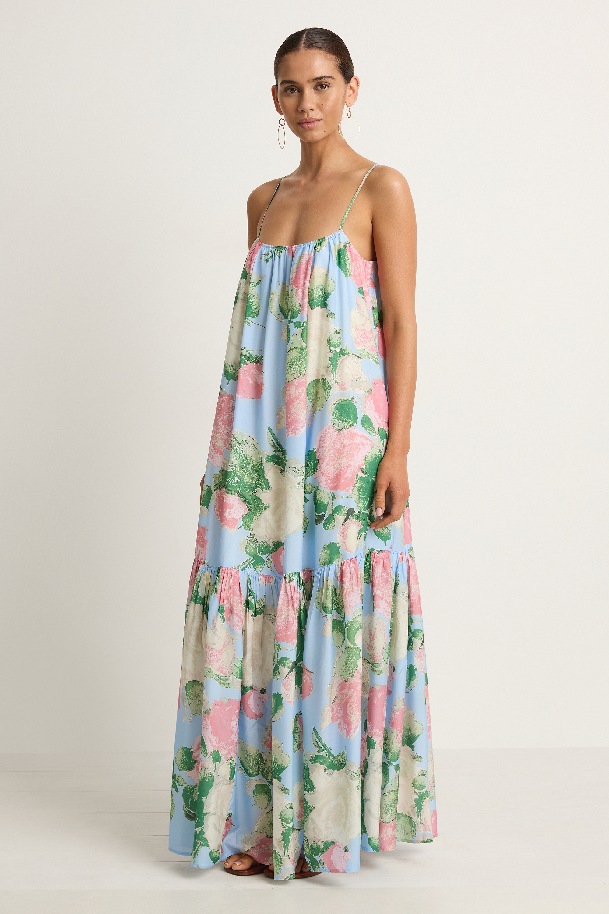 Peony Gathered Midi Dress - Enamour